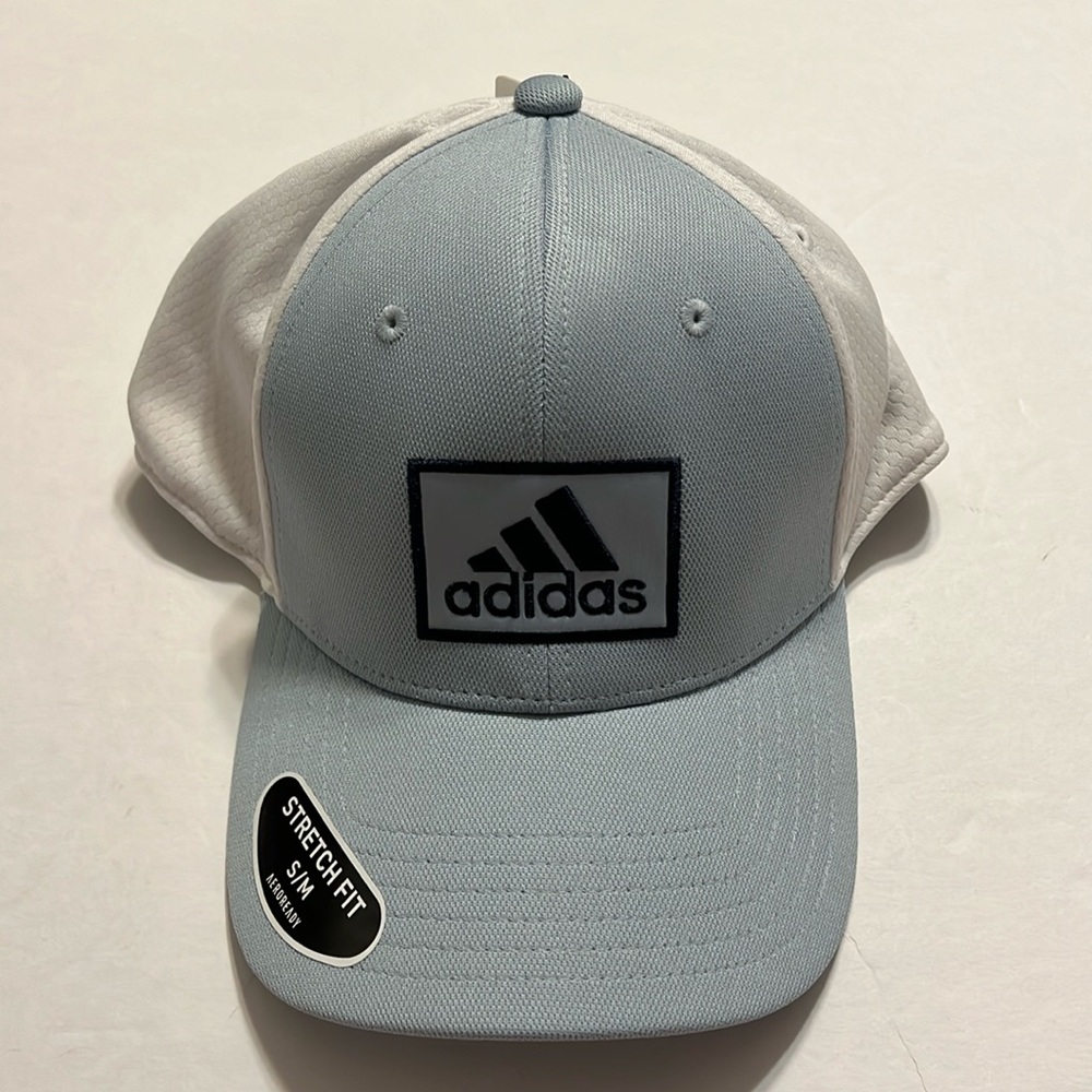 Adidas men’s s/m fairway collection aero ready stretch fit golf cap blue white